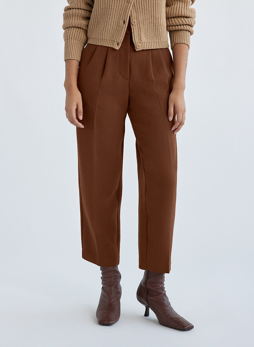 Aritzia Wilfred carrot leather pants - circletaxi.ca