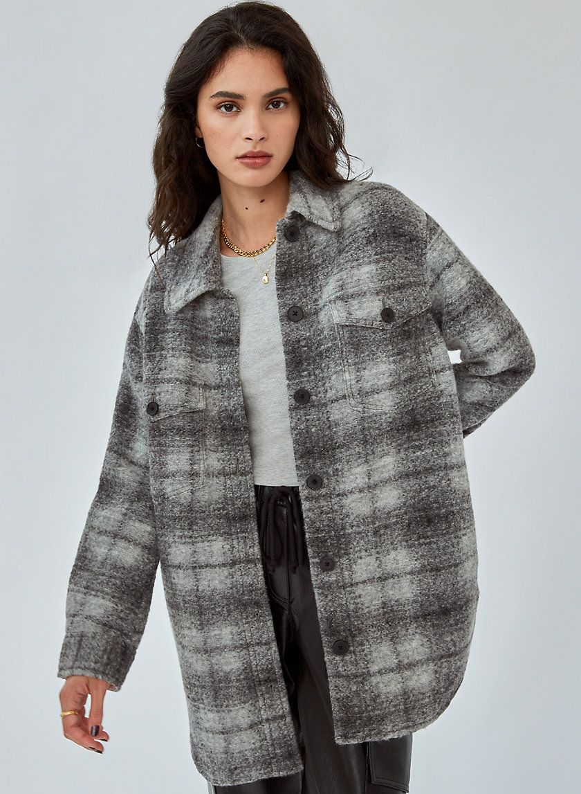 aritzia checkered coat