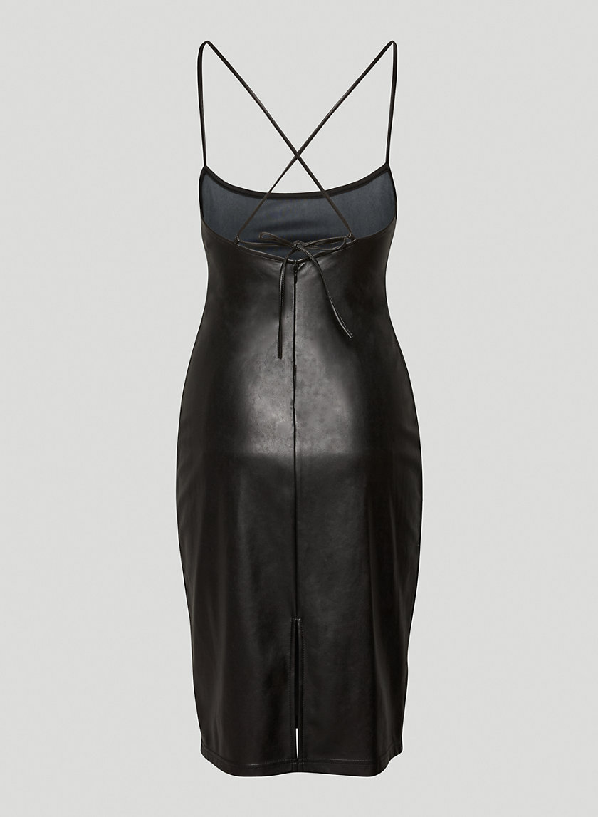 aritzia leather dress