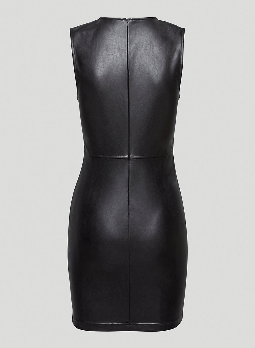 aritzia leather dress