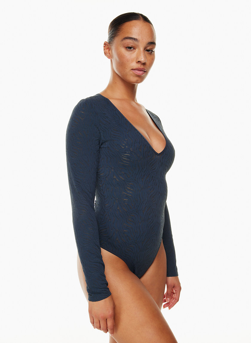 Brabic Official, long sleeve rounded neck body suit with midsection co