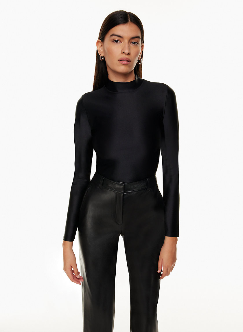 Babaton SATINETTE MOCKNECK LONGSLEEVE | Aritzia INTL