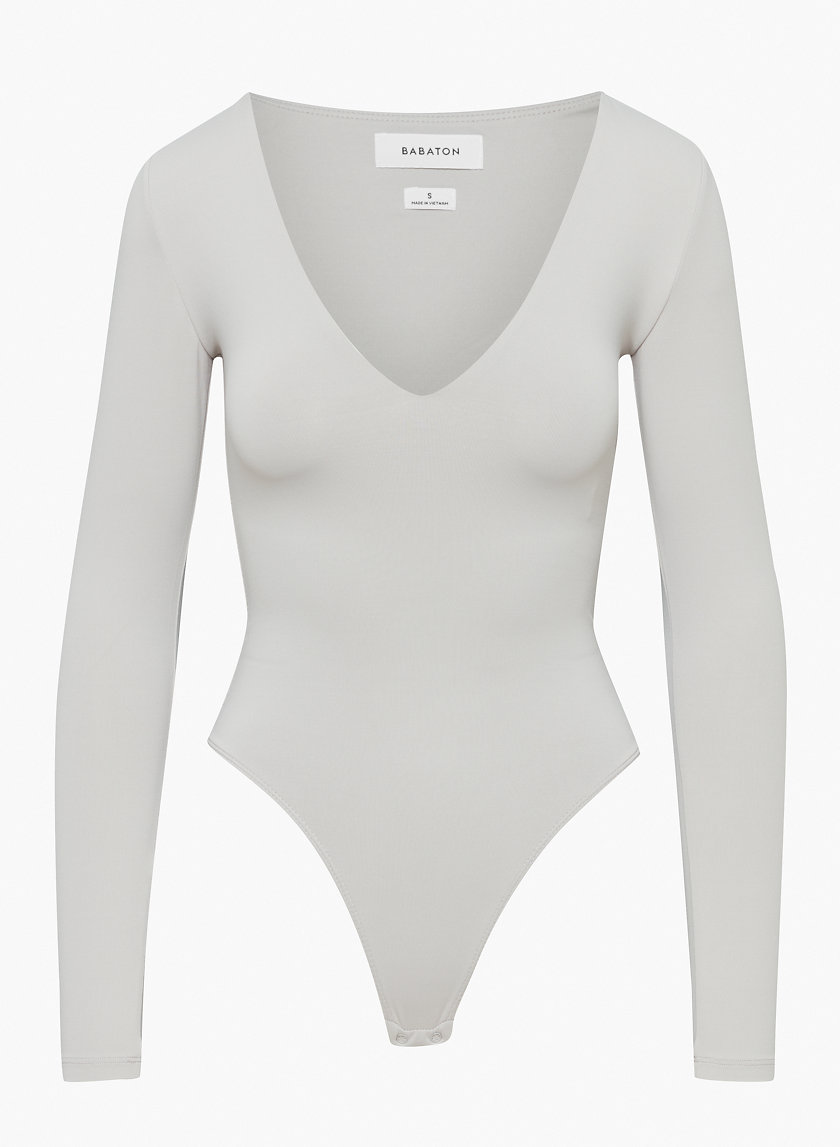 Babaton CONTOUR VNECK LONGSLEEVE BODYSUIT Aritzia CA
