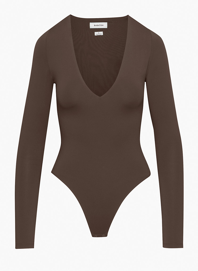 contour v neck bodysuit aritzia