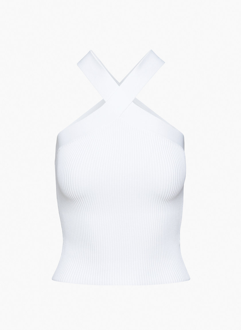 Babaton SCULPT KNIT CRISS CROSS TANK | Aritzia US