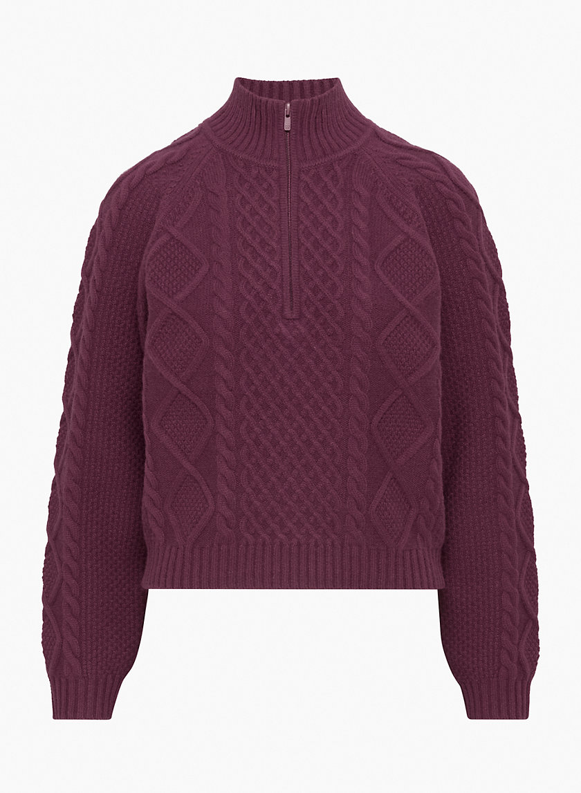 Sunday Best BOREAL 1/4 ZIP SWEATER Aritzia CA