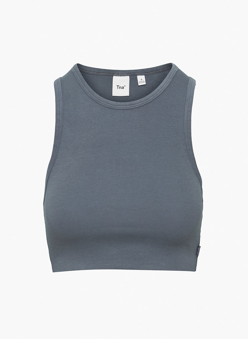 Tna RIBBED CROPPED RACER TANK | Aritzia US