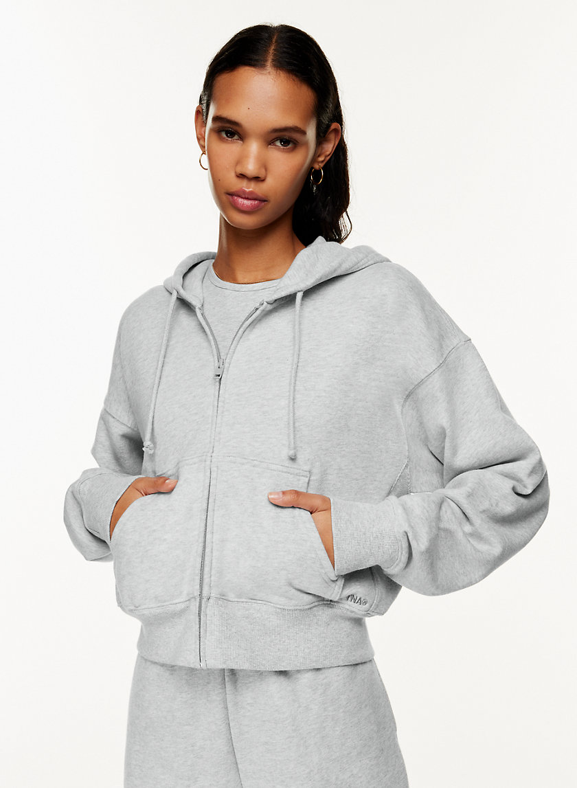 Tna TERRY FLEECE BOYFRIEND BOXY ZIP HOODIE Aritzia INTL