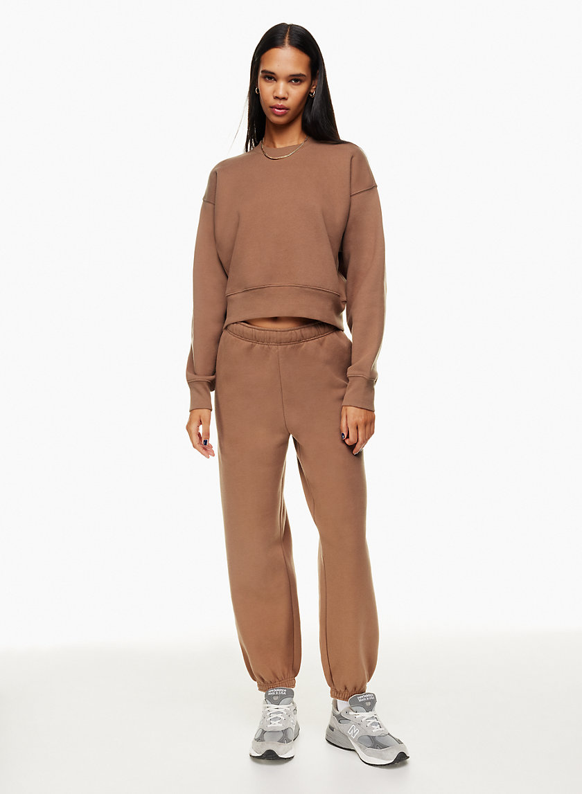 Tna COZY FLEECE BOYFRIEND BOXY CROPPED CREWNECK | Aritzia INTL