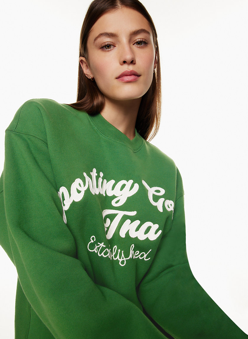 Tna COZY FLEECE BOYFRIEND CREW SWEATSHIRT | Aritzia US