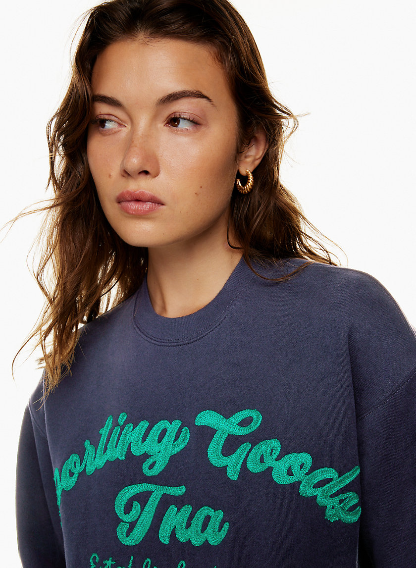 Tna COZY FLEECE BOYFRIEND CREW SWEATSHIRT | Aritzia INTL