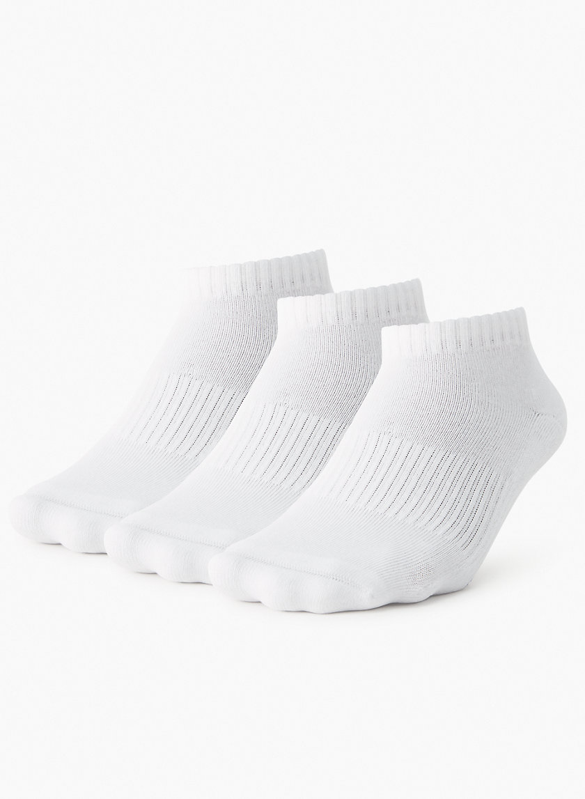 Tna Base Grip No-Show Socks 3-Pack in White/Black Size XS/Small | Cotton/Nylon/Polyester