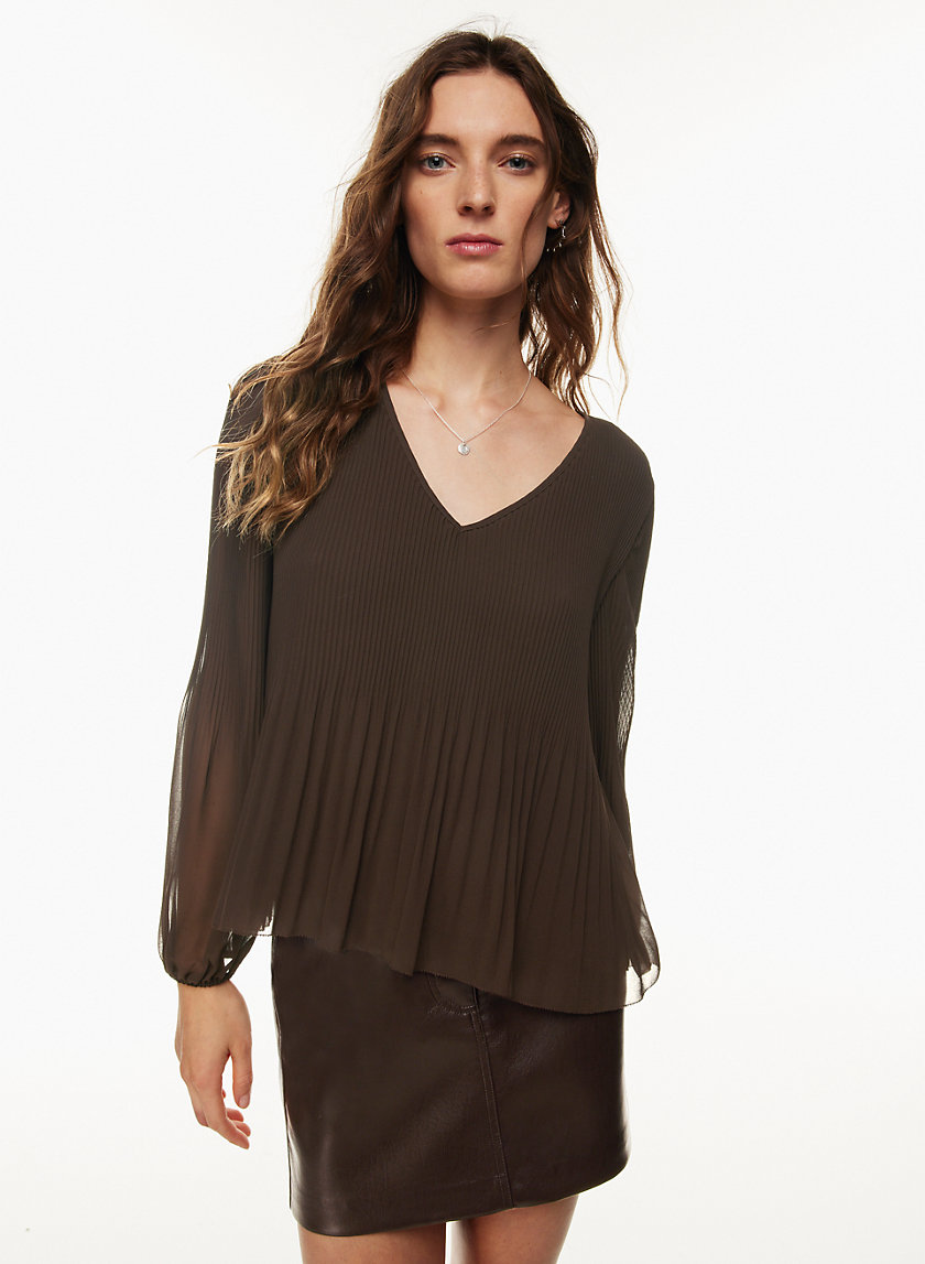 HS V-neck fleece blouse 1336 - flicka