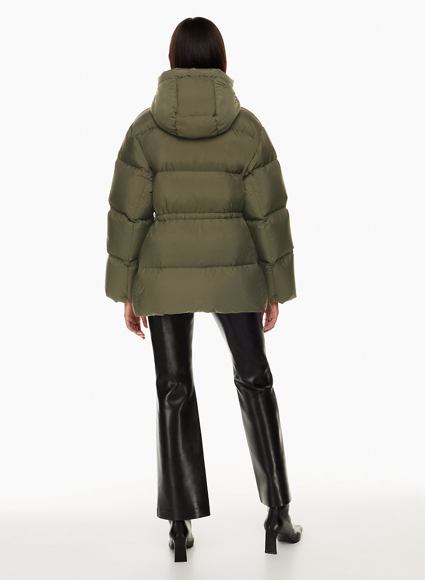 aritzia green puffer