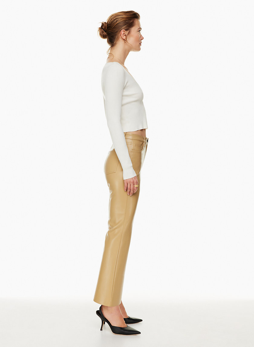 Shop Textured Kick Flared Pants with Slits Online