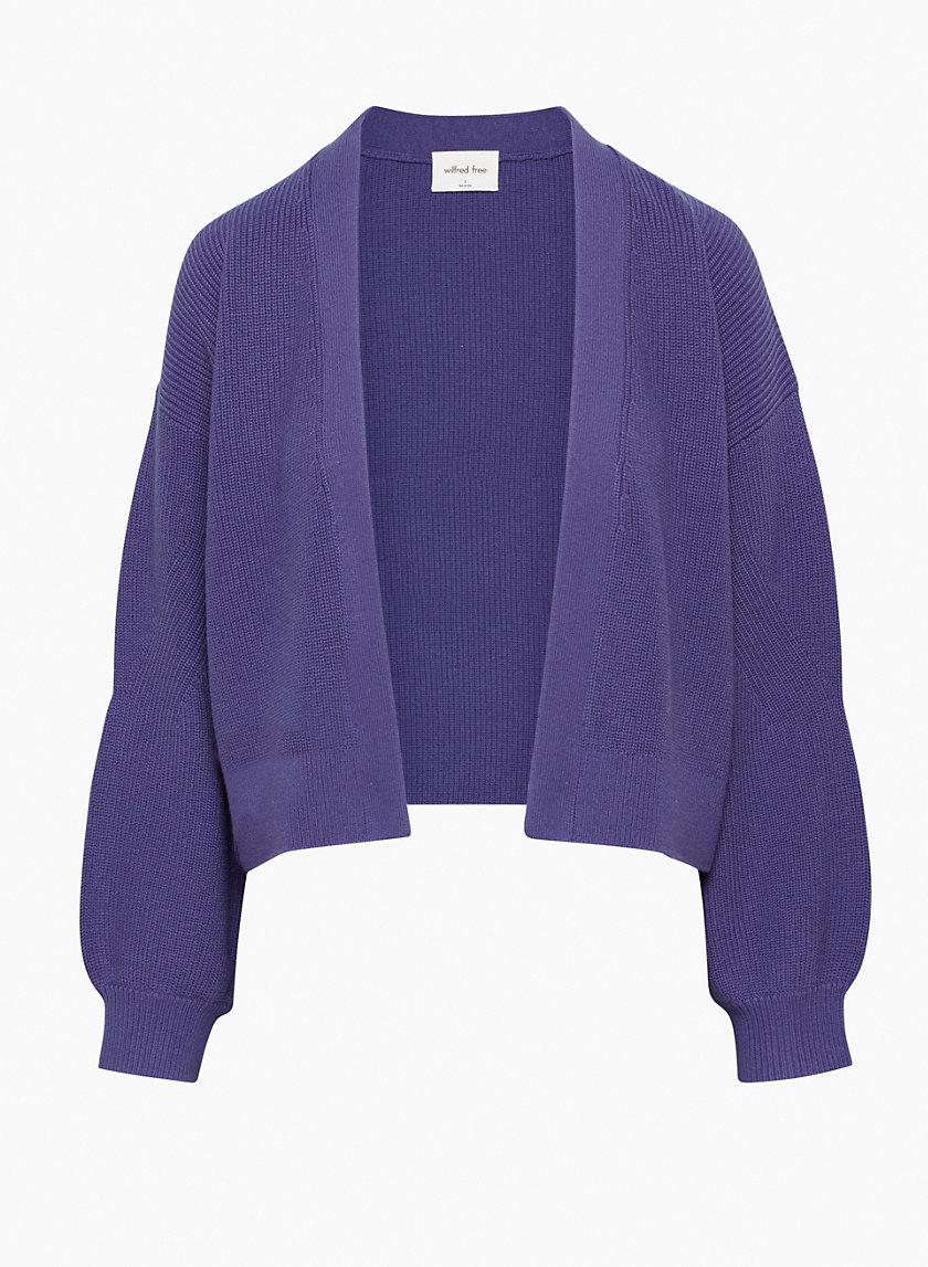 Wilfred Free Women's Unwind Waist Cardigan in Deep Violet Size 2XS