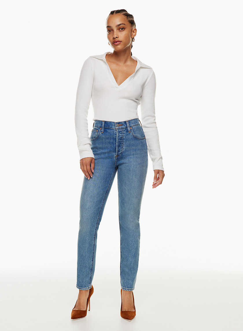 Denim Forum THE YOKO HIGH RISE SLIM | Aritzia CA