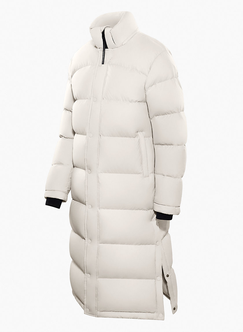 Super World Women's The Super Puff Long Jacket in Matte Pearl Size XL