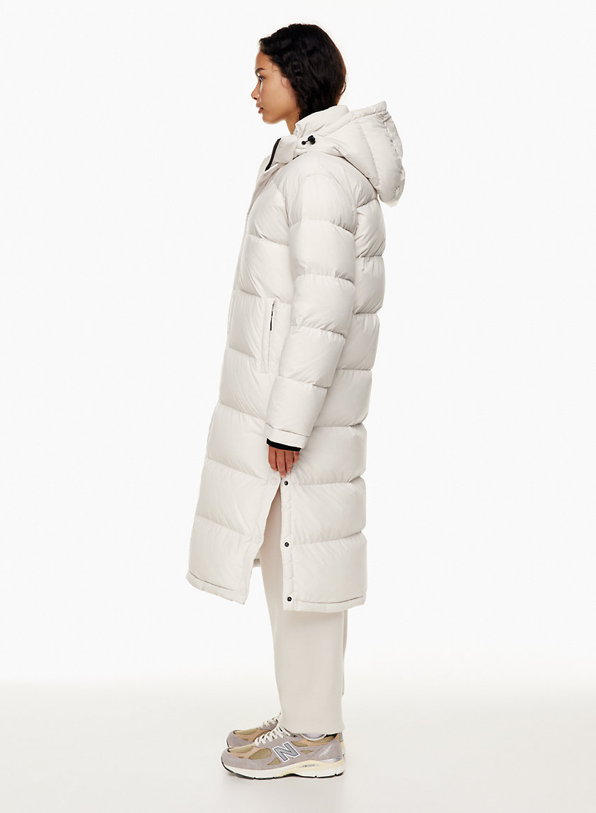 Super World Women's The Super Puff Long Jacket in Matte Pearl Size XL