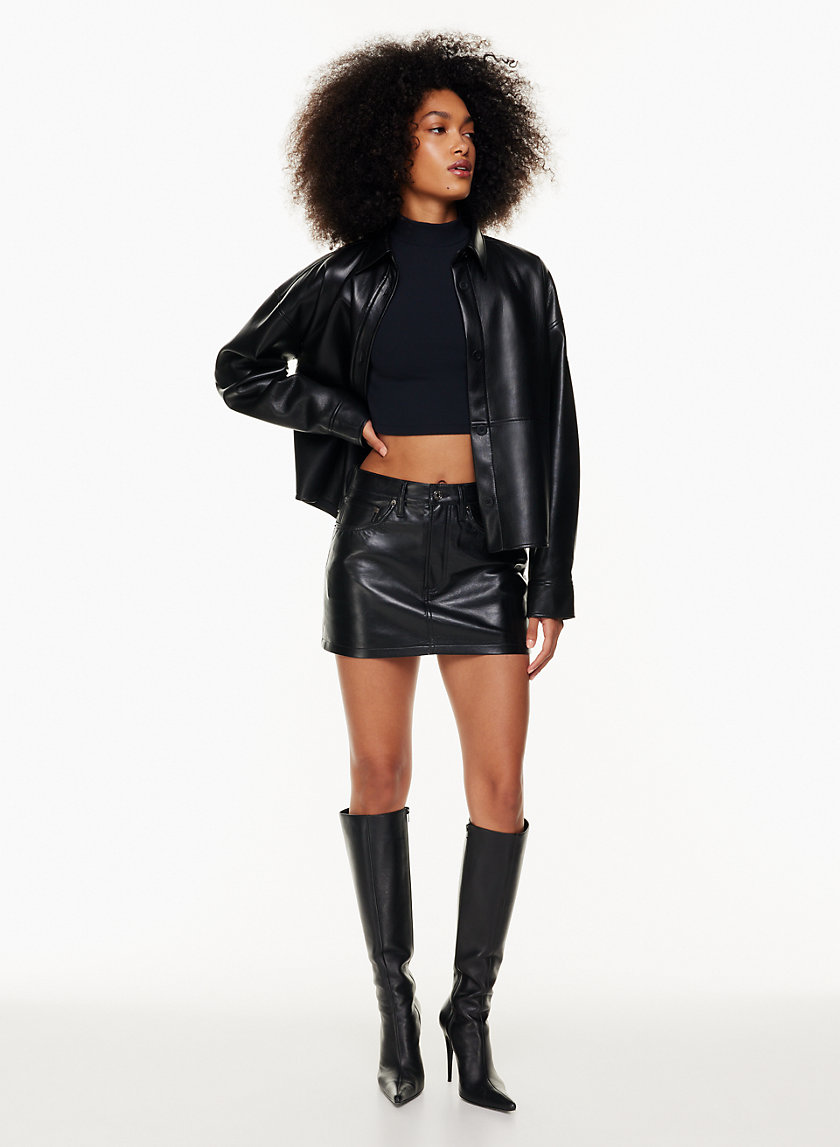 AGOLDE LIV RECYCLED LEATHER SKIRT Aritzia CA