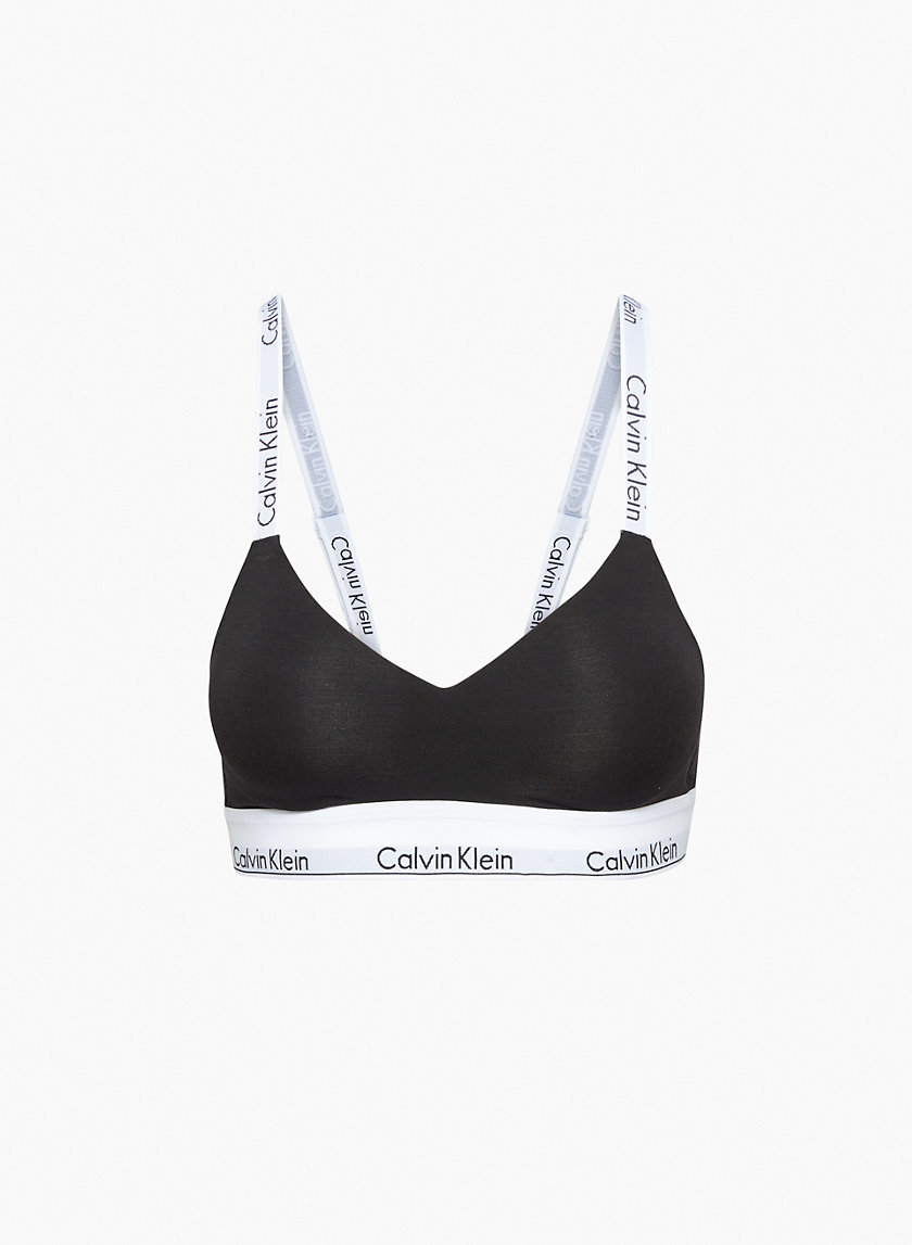 Calvin Klein Modern Cotton Lightly Lined Bralette In Black