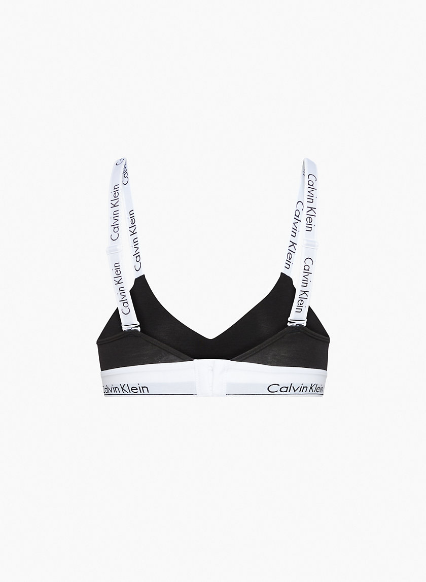 Calvin Klein Modern Cotton lightly lined triangle bralette in magenta