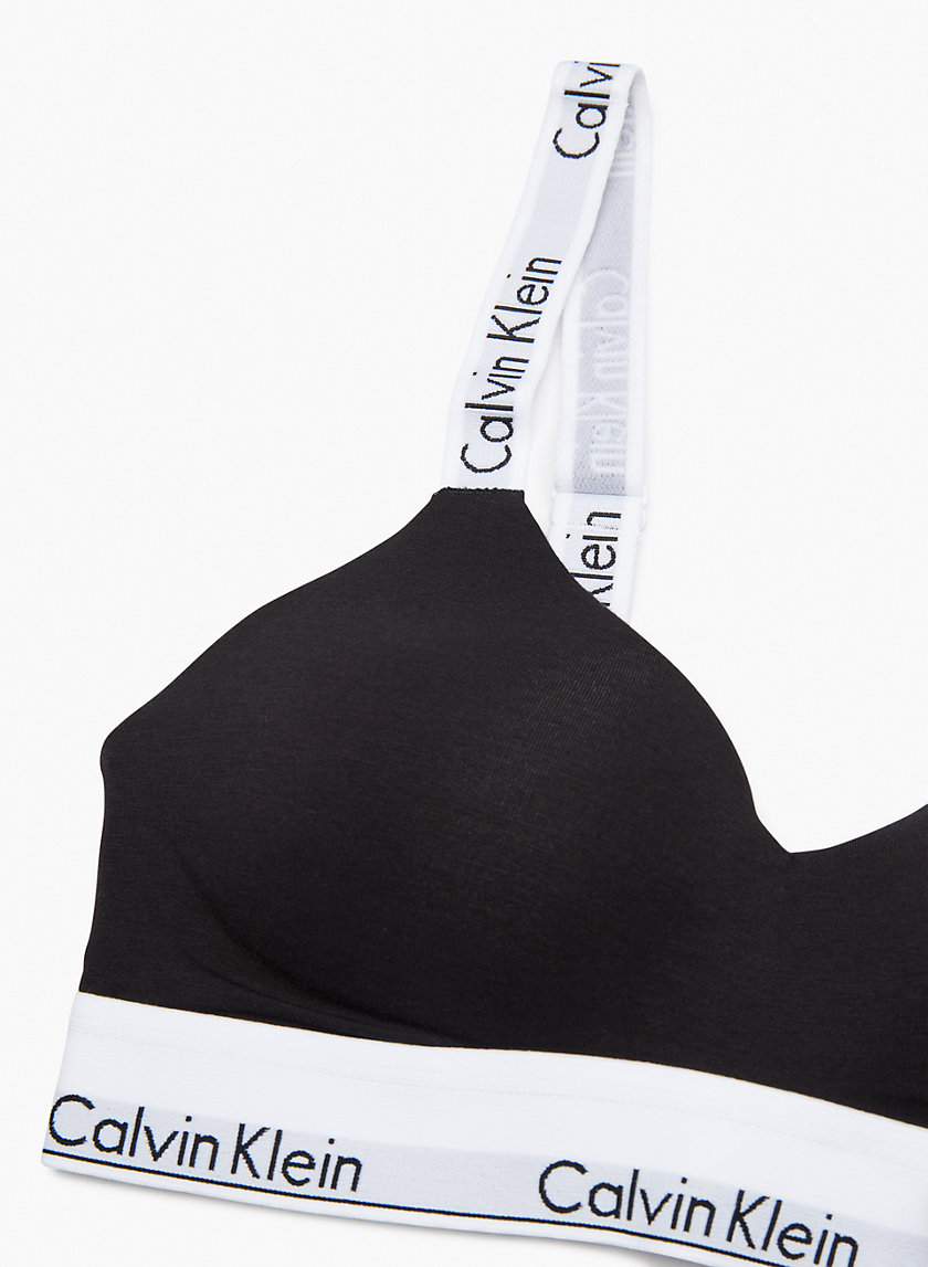 Calvin Klein modern cotton lightly lined triangle bralette in gray