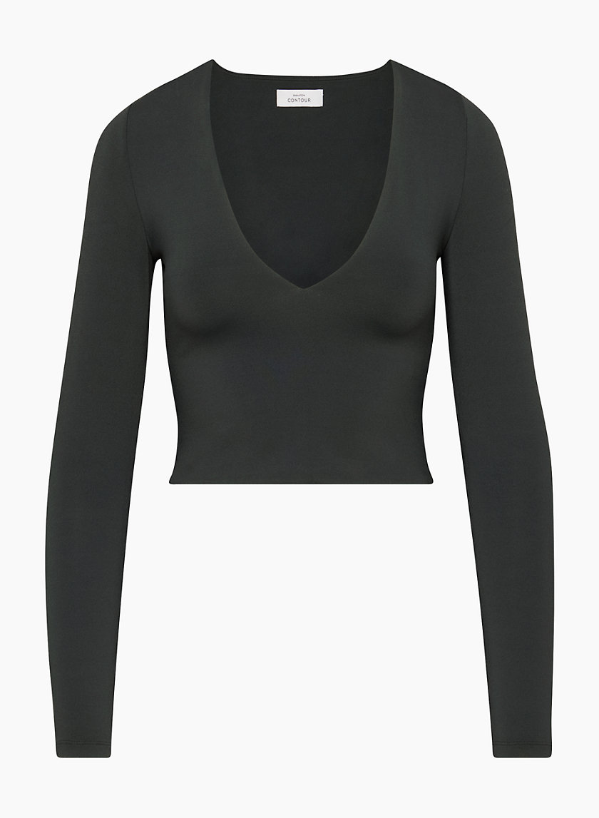 Shape Black Branded Contour Long Sleeve Gym Top