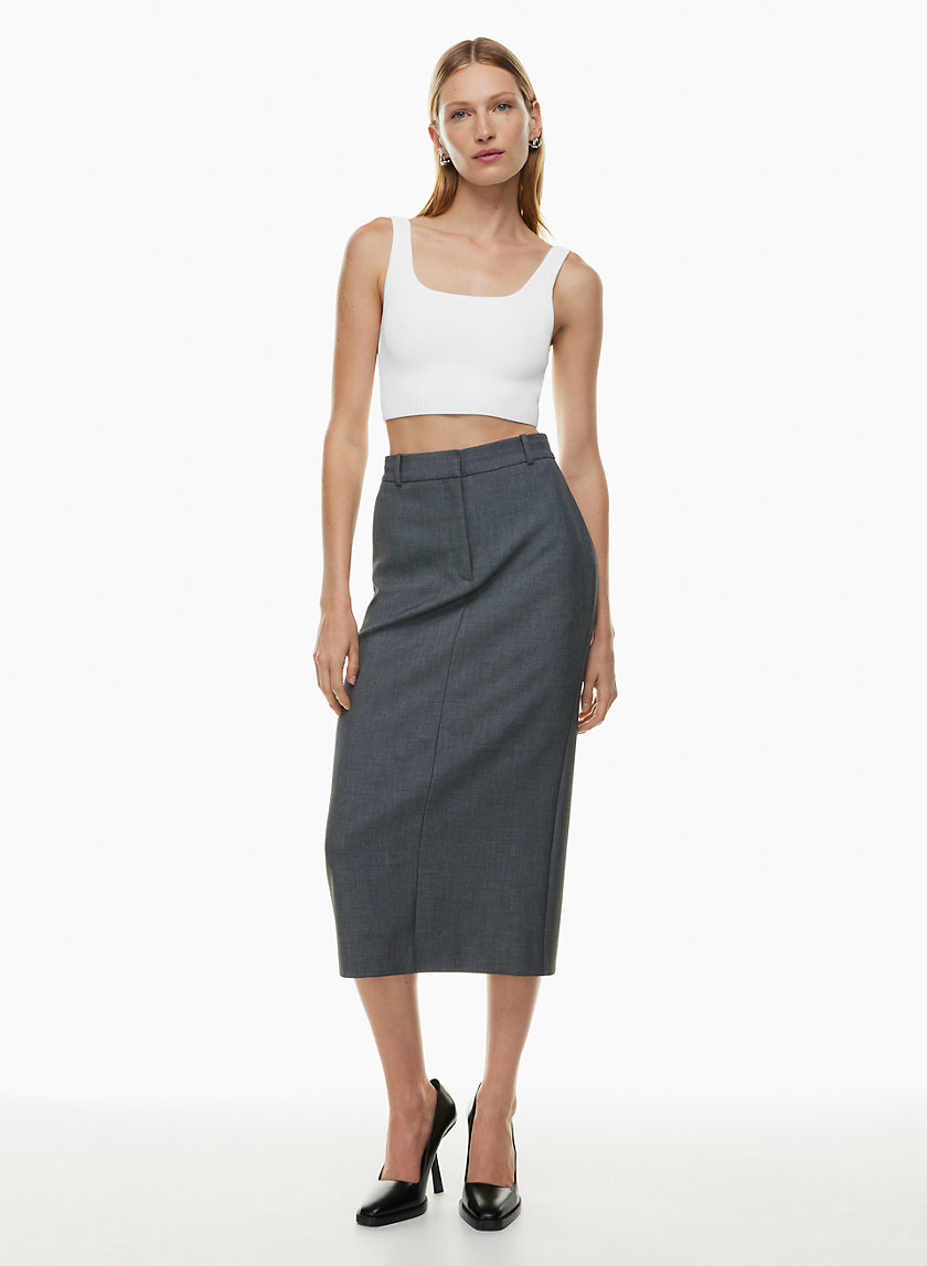 Babaton SCULPT KNIT SQUARENECK CROPPED TANK | Aritzia US