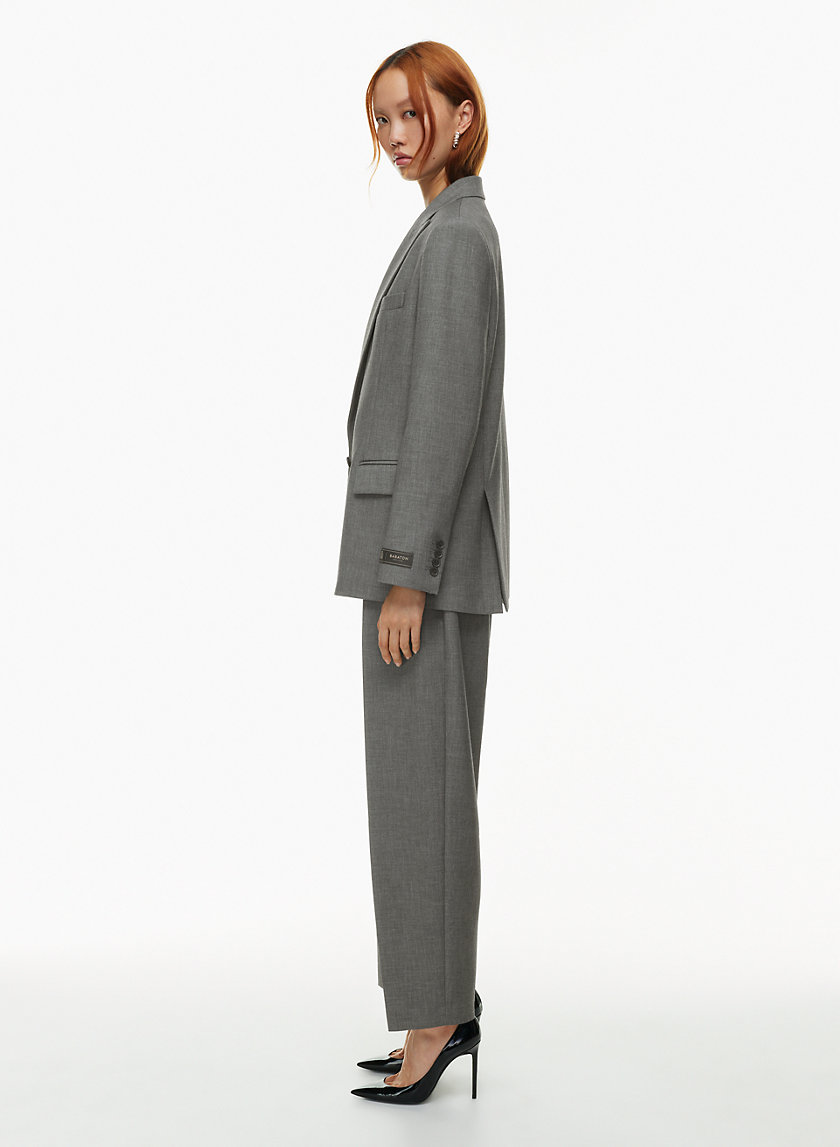 Premium Charcoal Grey double breasted wool Pant Suit