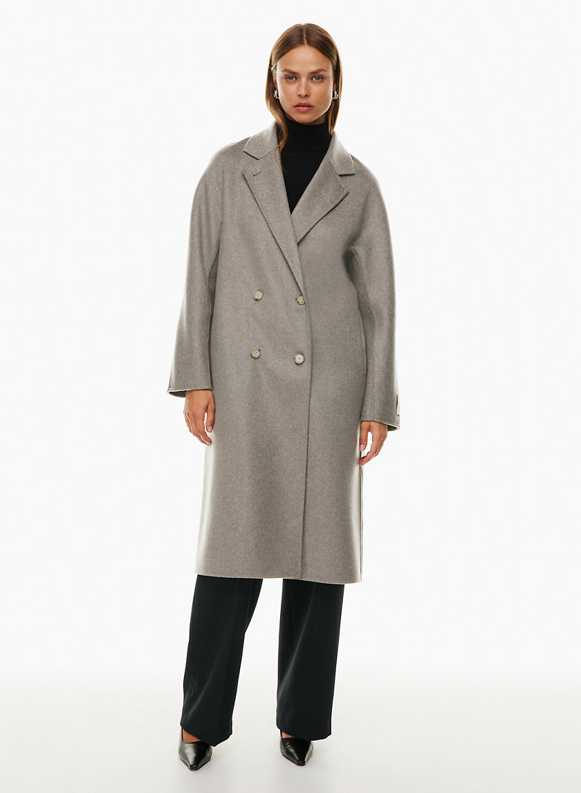 Light Grey Overcoat in Pure Circular Cashmere