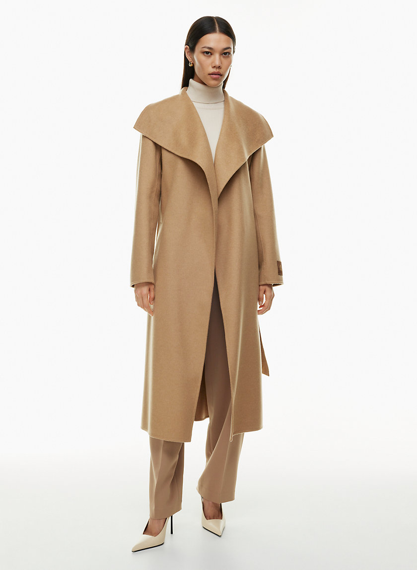 Double-faced Wool-blend Robe Coat