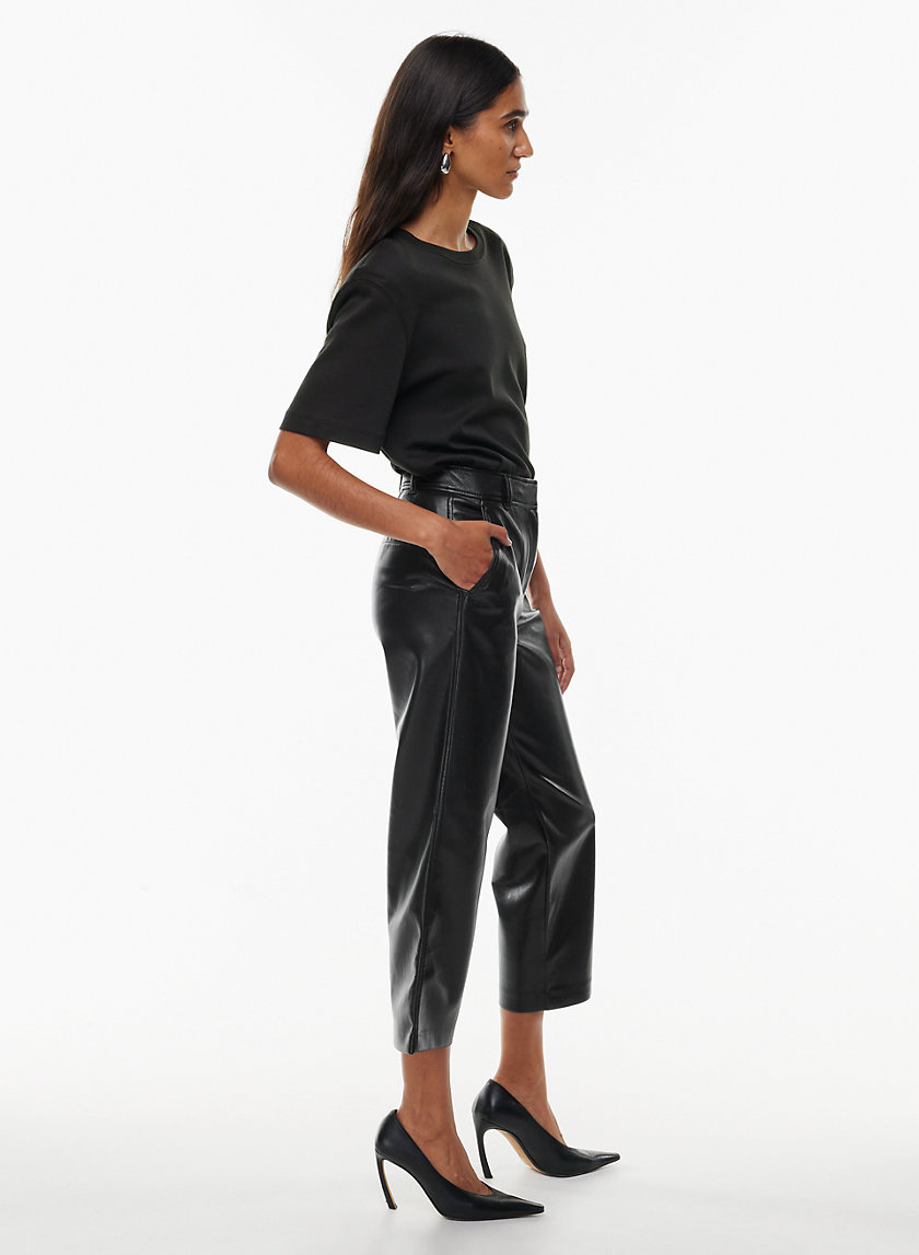 Cropped Faux Leather Pants – Tammie's Bling