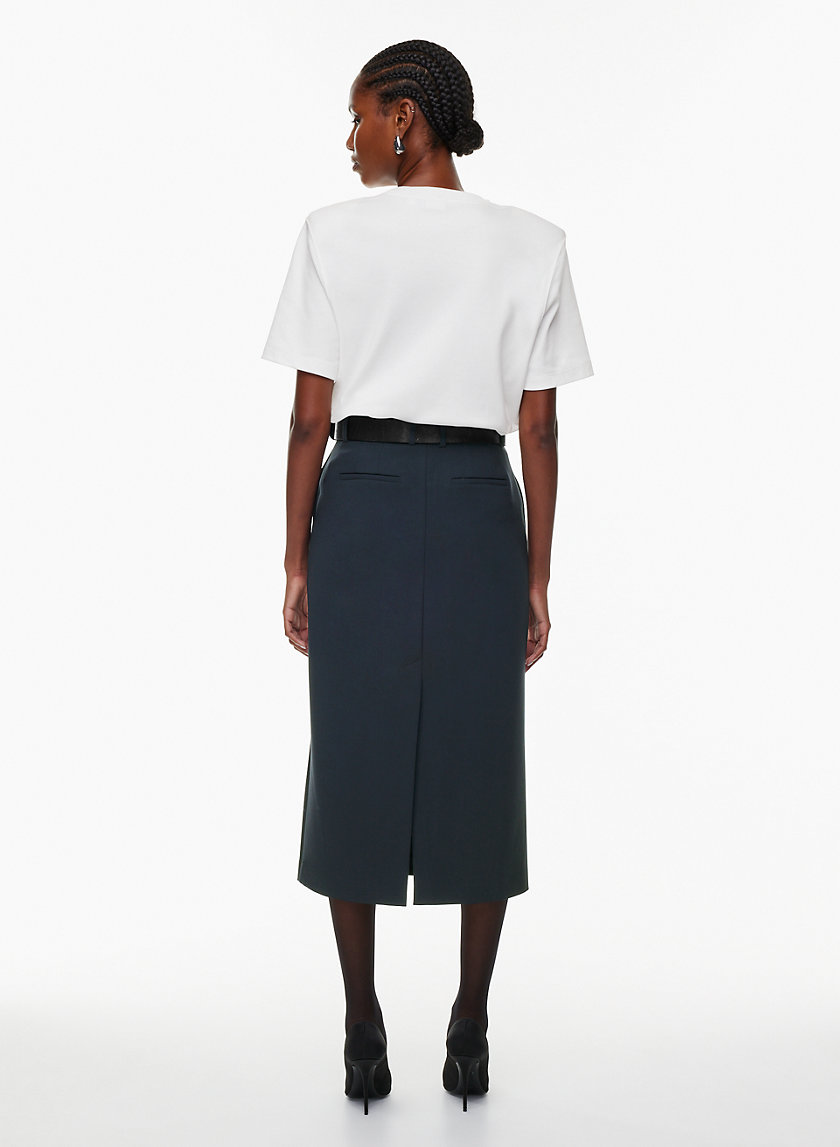 Basics High Waisted Jersey Knit Maxi Skirt