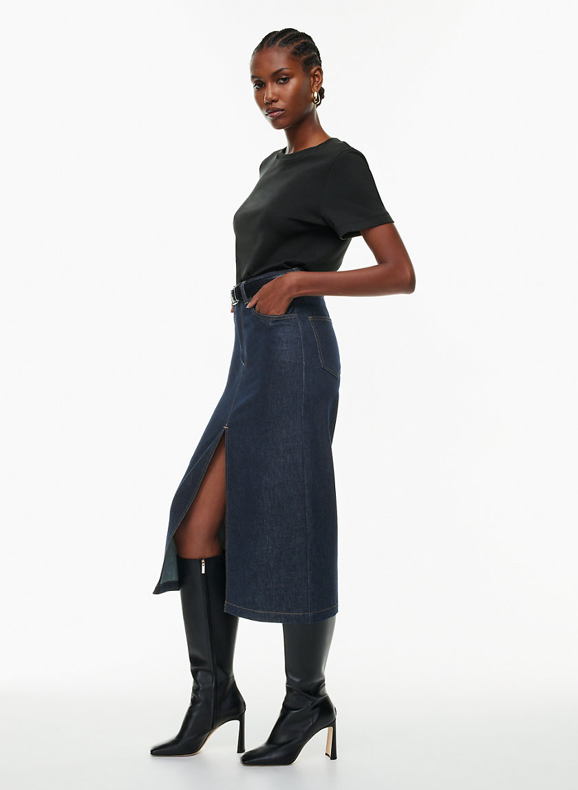 Black denim best sale jean skirt