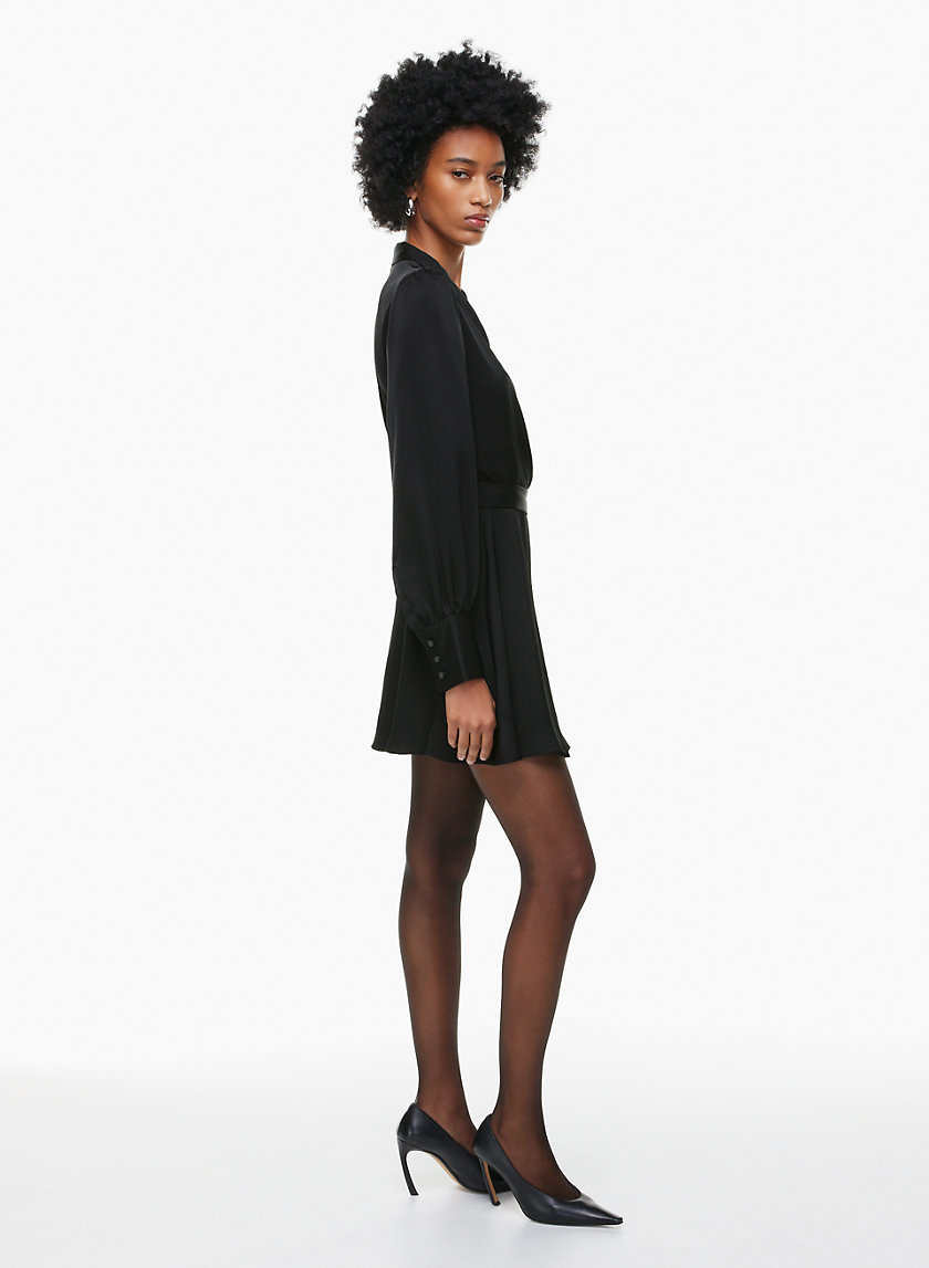 Babaton / Aritzia Encore Satin Mini Slip Dress in Black NWT Size XS main image 0