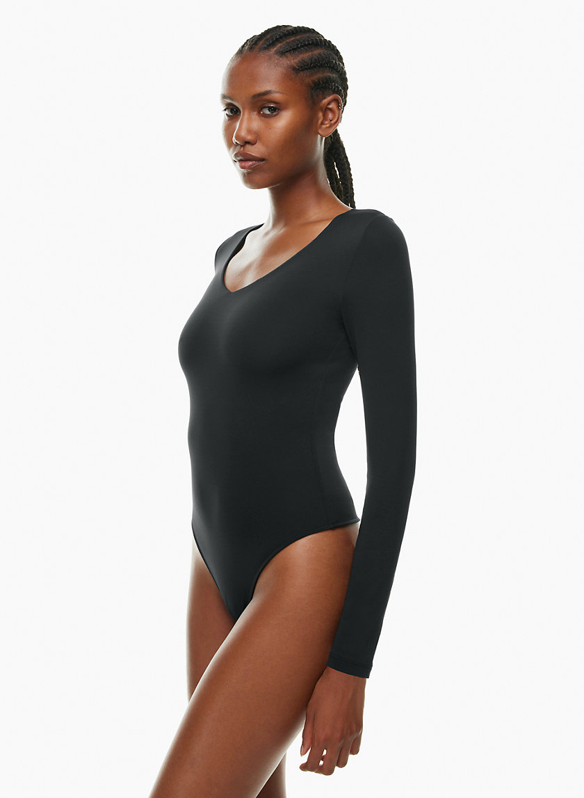 Forever 21 Women's Contour Long-Sleeve Bodysuit XL