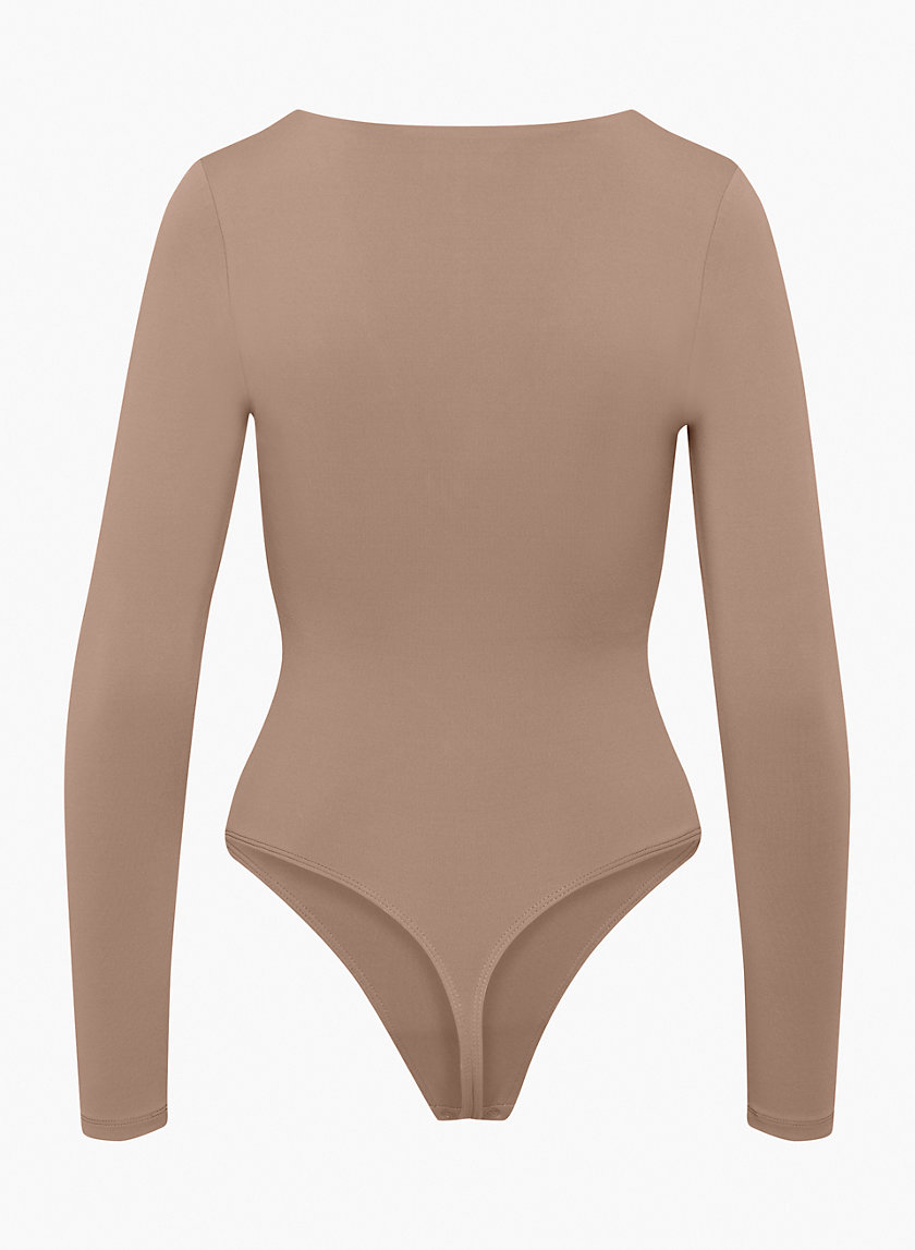 Aritzia Babaton Contour Polo Bodysuit sleek deep cut neck bodysuit