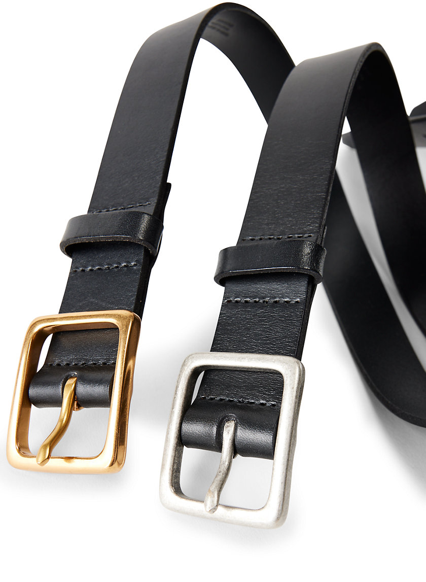 Ladies - Black Leather Belt - Size: XXL - H&M