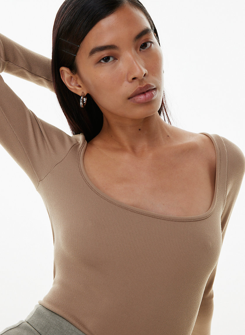 By Anthropologie Seamless One-Shoulder Ribbed Bodysuit