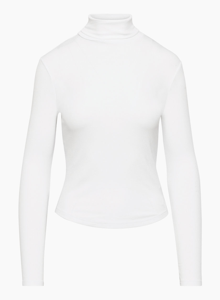 Jess Long-Sleeve Turtleneck Top - Light Grey Heather  Turtleneck long  sleeve top, Long sleeve turtleneck, Active wear for women