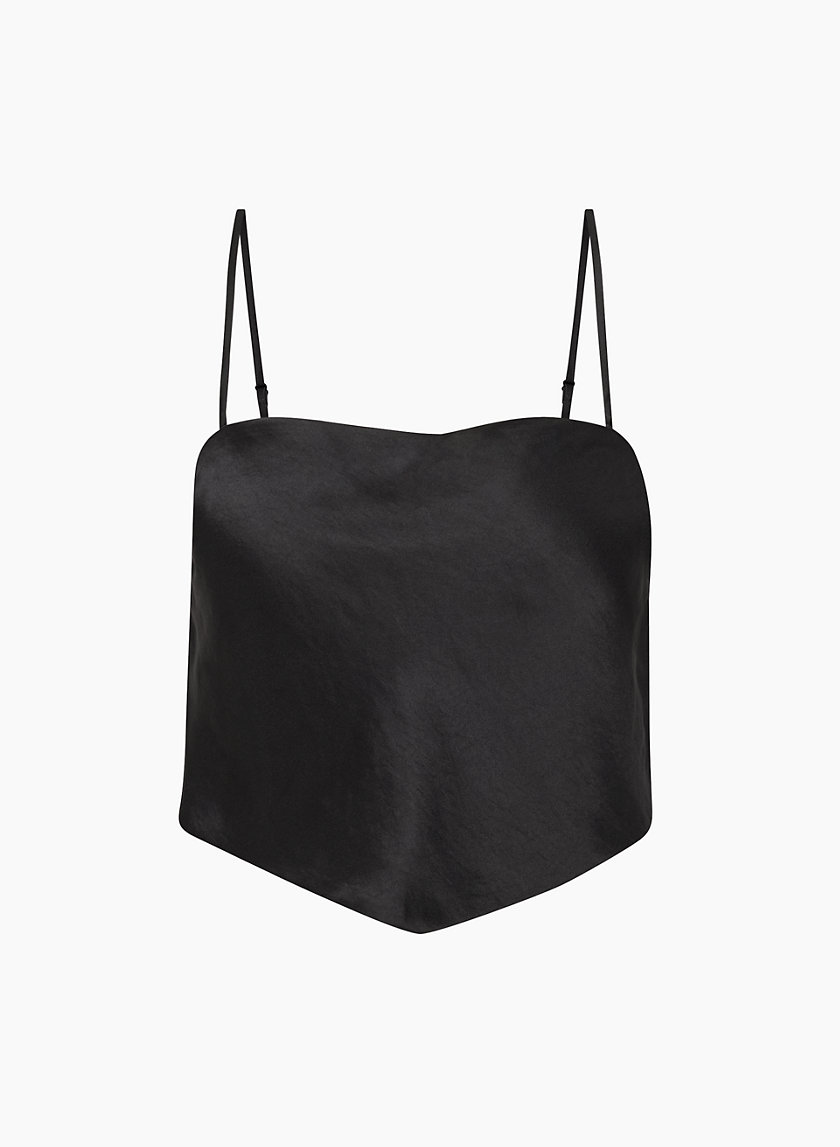 black polyester camisole