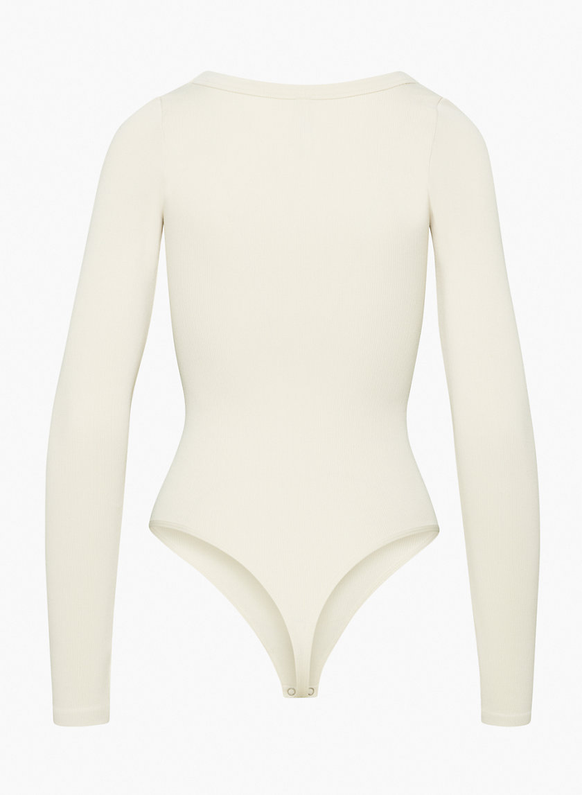River Island Beige Scoop Neck Short Sleeve Bodysuit in Natural