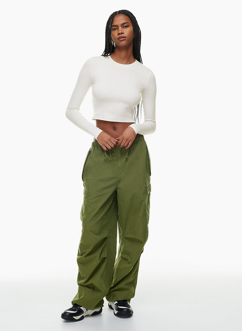 Sexy Low Out Long Puff Sleeve Zipper Crop Tops - TD Mercado