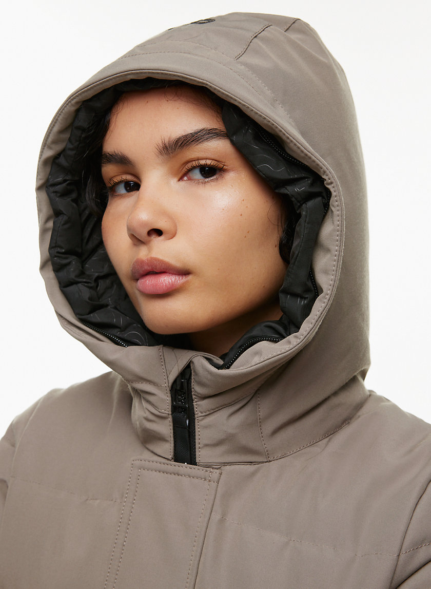 Parka longue matière waterproof à capuche catégories