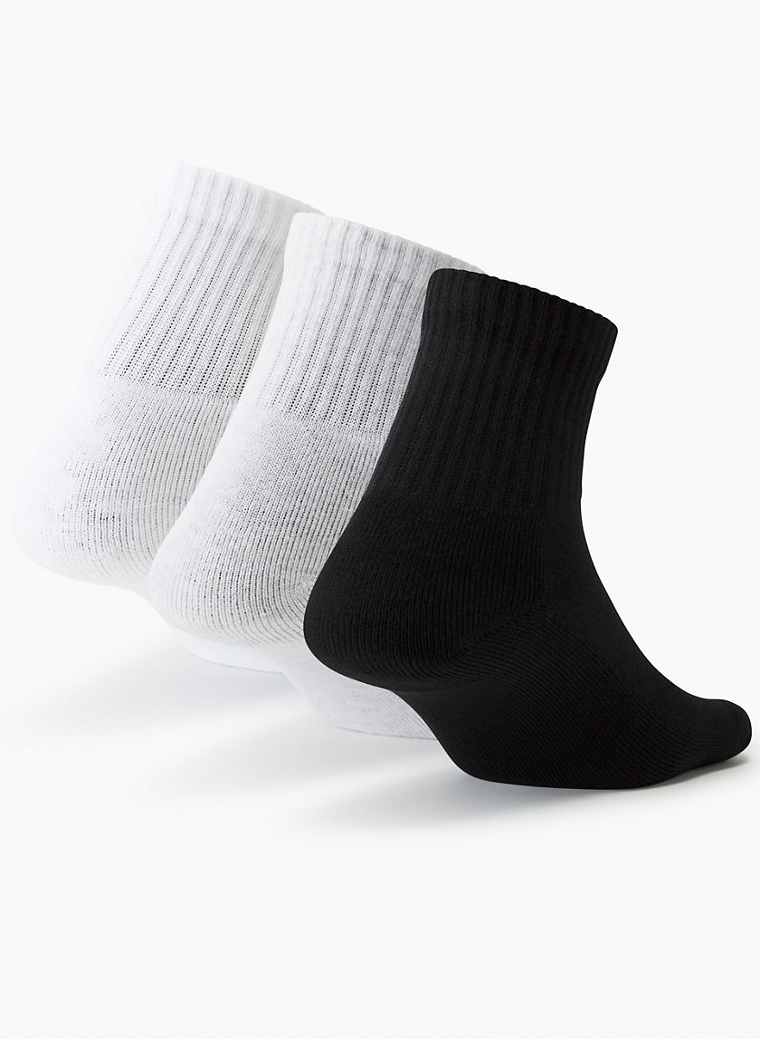 Textured Crew Socks, Solid Color Sporty Mid Tube Socks, Comfort