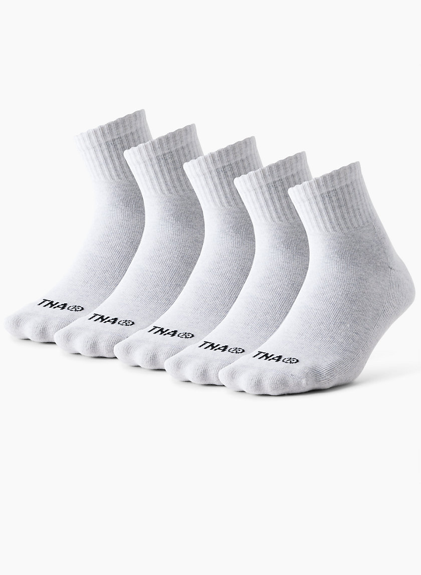 Ankle Socks With Logo LV At Front White/Black/Grey/Dark Grey - 5 Pairs