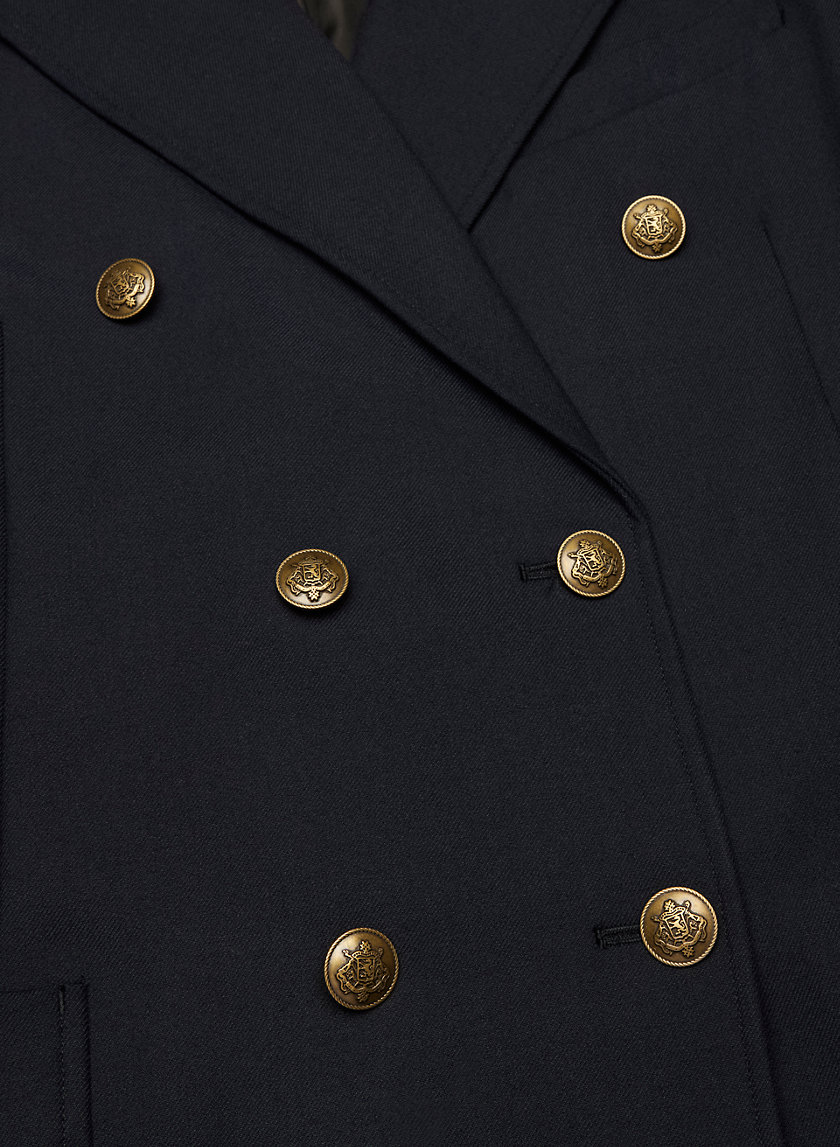 Golden Button Wool Twill Blazer - Ready-to-Wear