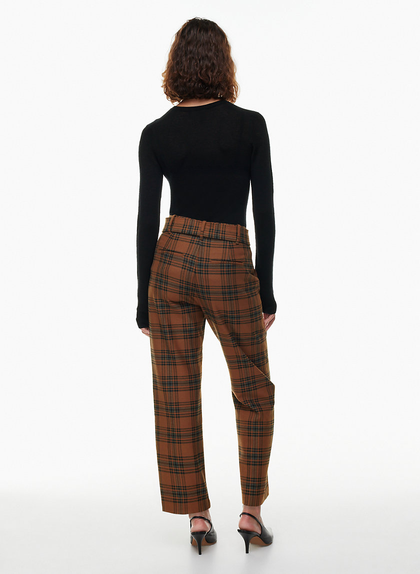 Petite Avery Straight-Fit Plaid Ankle Pant