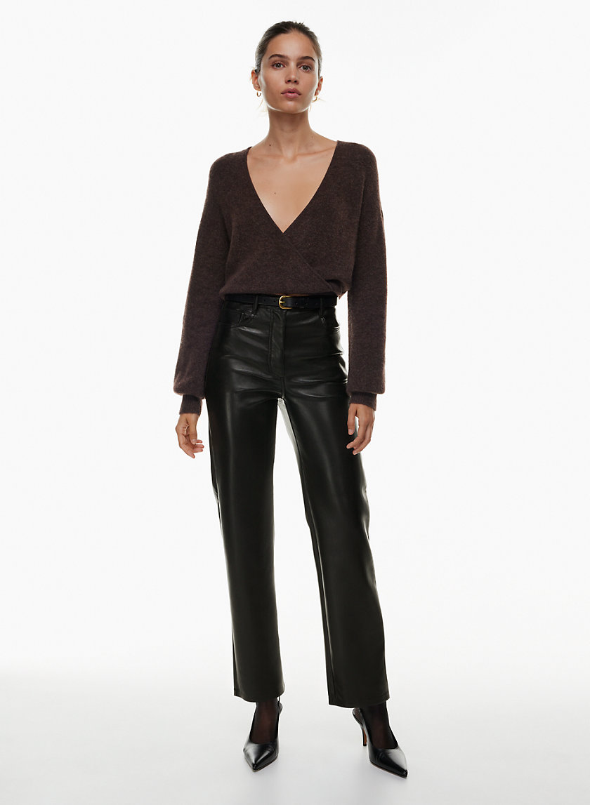 Aritzia Wilfred The Melina Pant High-Waisted Vegan Leather Pants